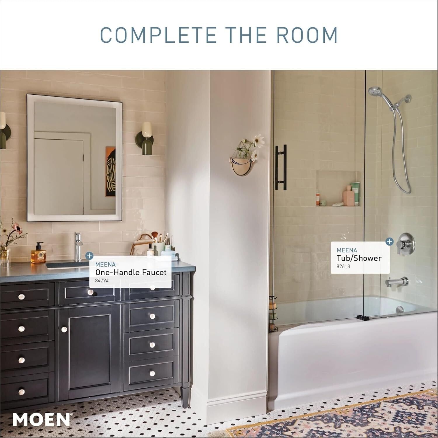 MOEN Meena 84794 Single Hole Single-Handle Bathroom Faucet in Chrome