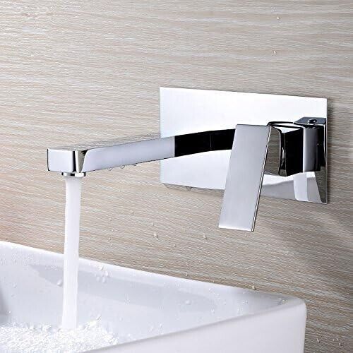 SUMERAIN Wall Mount Bathroom Faucets Chrome Solid Brass Rough in Valve Included - Like New