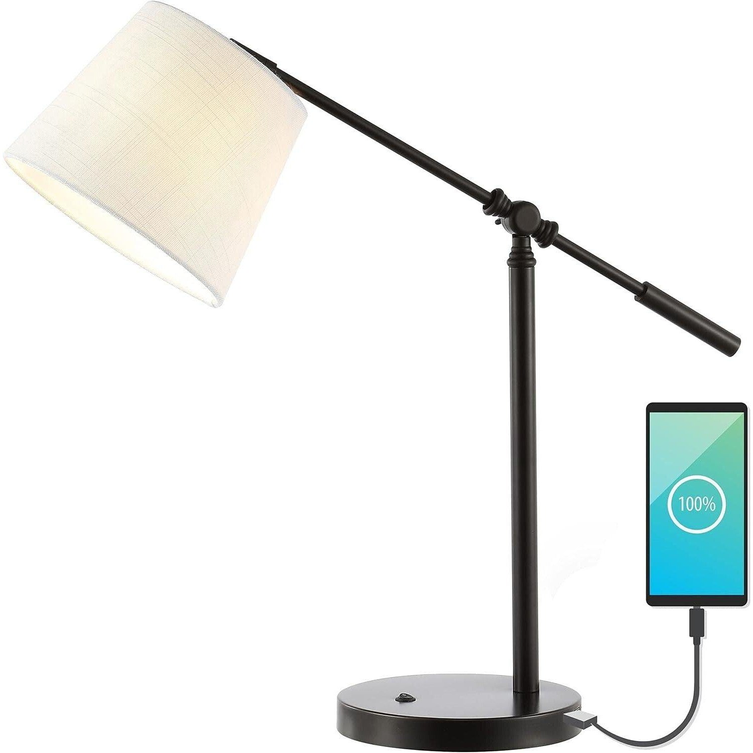 JONATHAN Y Lighting JYL1129 Lucie 24" Tall LED Buffet Table Lamp - Bronze