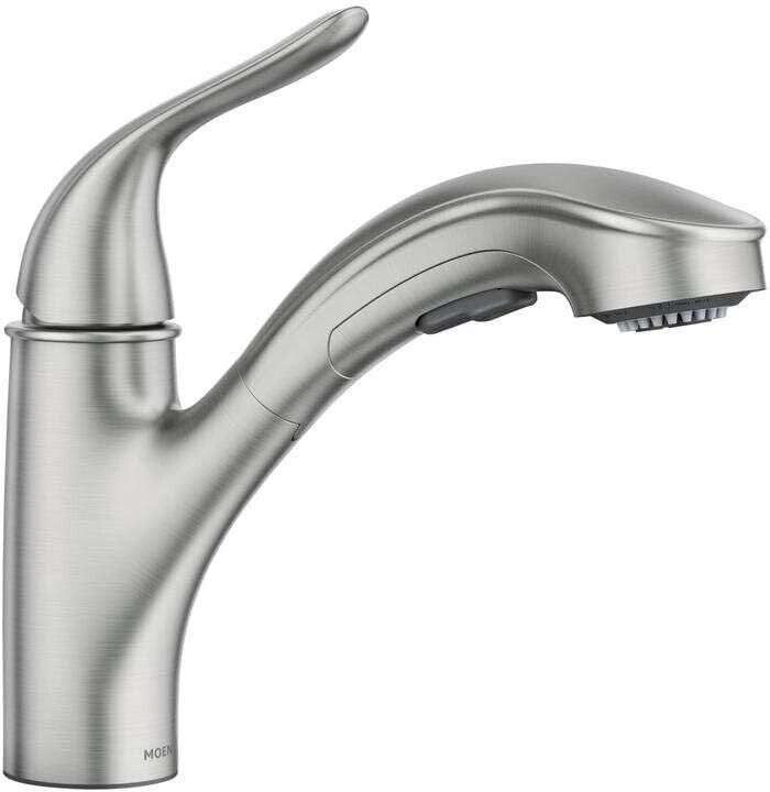 Moen Brecklyn 87557SRS Single-Handle Pull-Out Sprayer Kitchen Faucet with Power Clean in Spot Resist Stainless