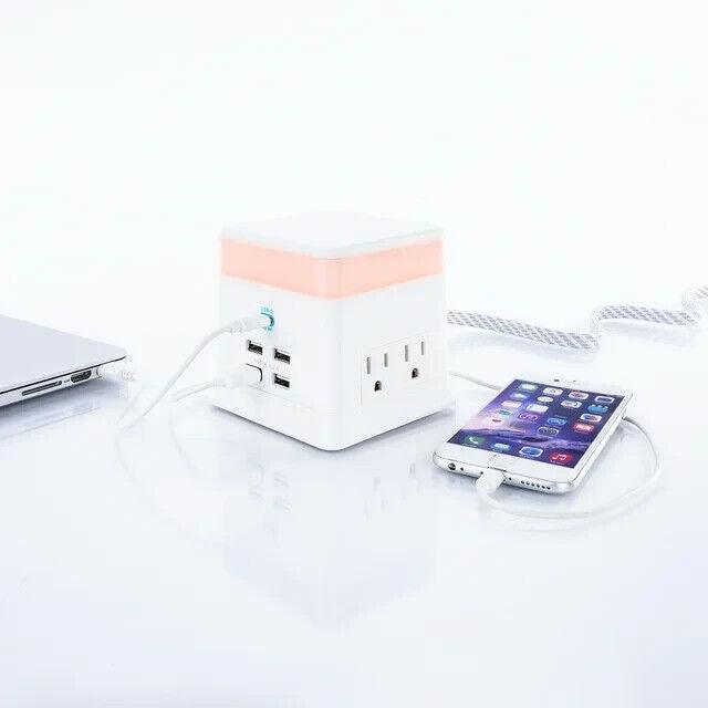 CyberPower Charge & Glow USB & AC Power Station 4 Outlet, 4 USB, 1 USB-C - Like New