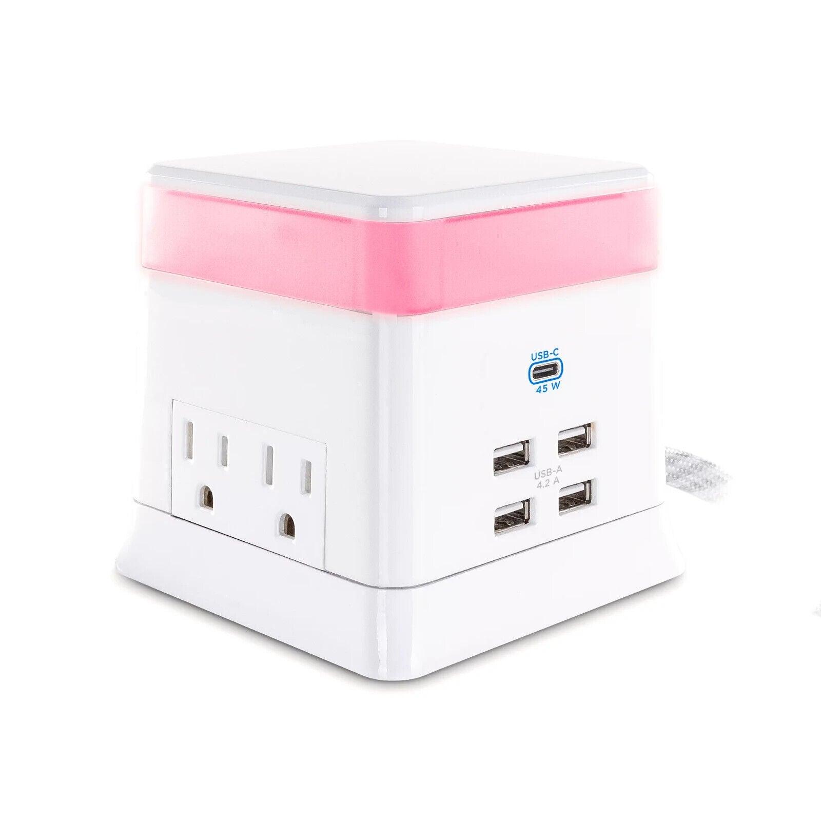 CyberPower Charge & Glow USB & AC Power Station 4 Outlet, 4 USB, 1 USB-C - Like New