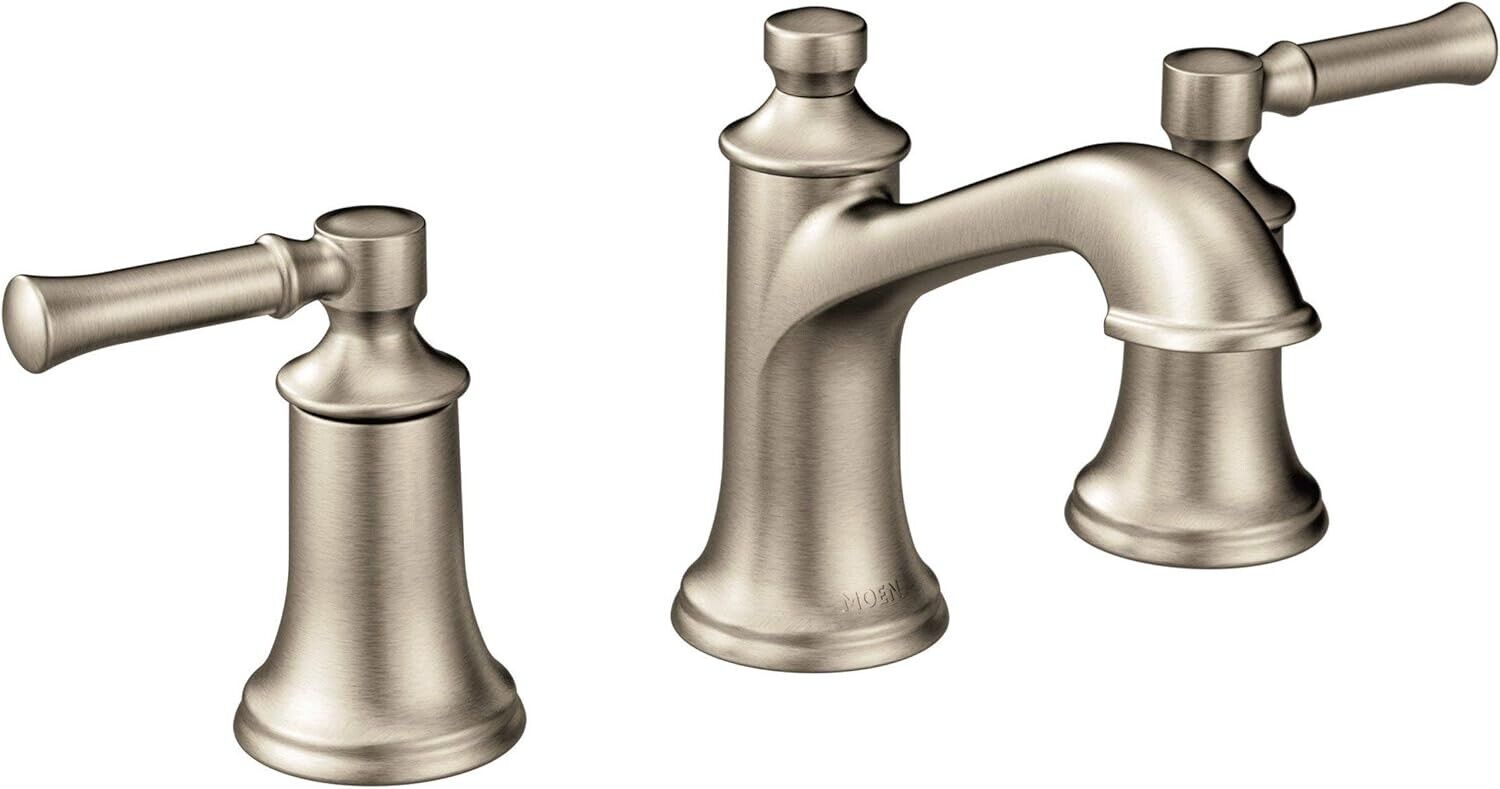 Moen T6805BN Dartmoor 8 in. Widespread 2-Handle Bathroom Faucet - Brushed Nickel