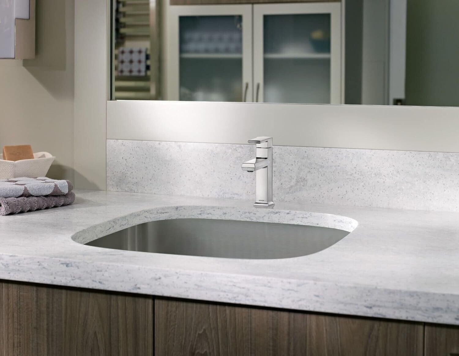 MOEN Neese 84784 Centerset Single Handle Bathroom Faucet in Chrome