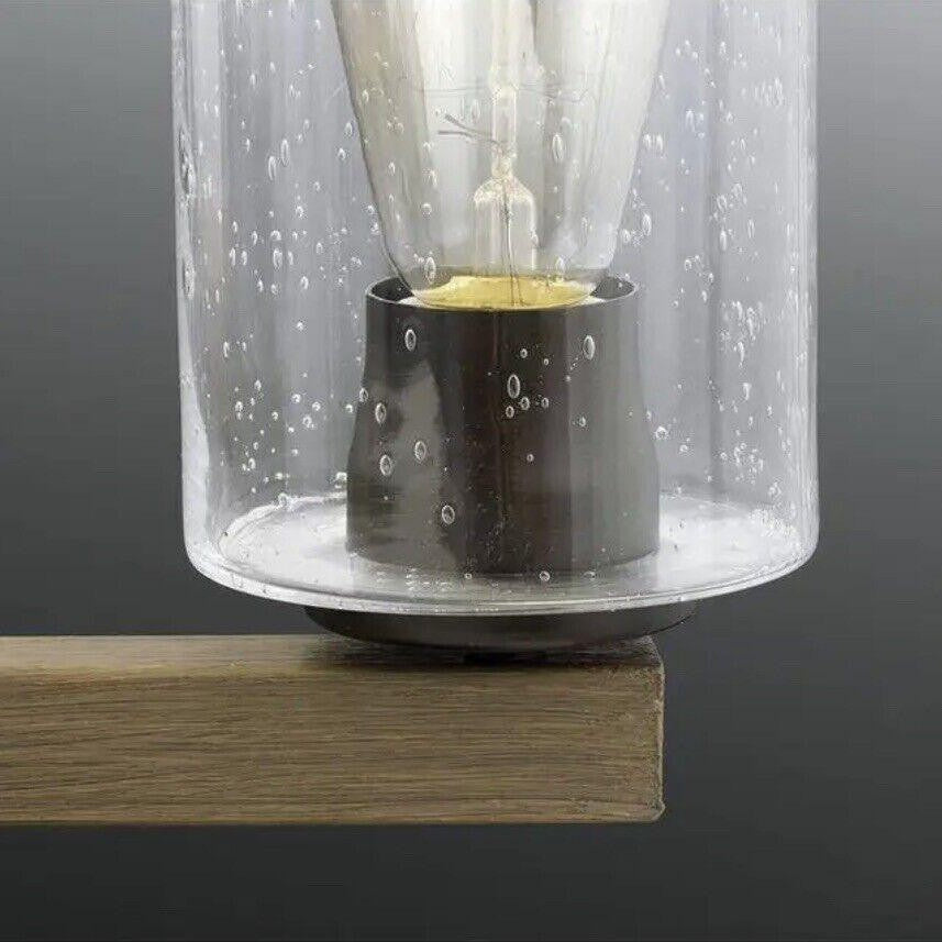 Progress Lighting Barnes Mill 24 in. 3-Light Antique Bronze Glass Vanity Light