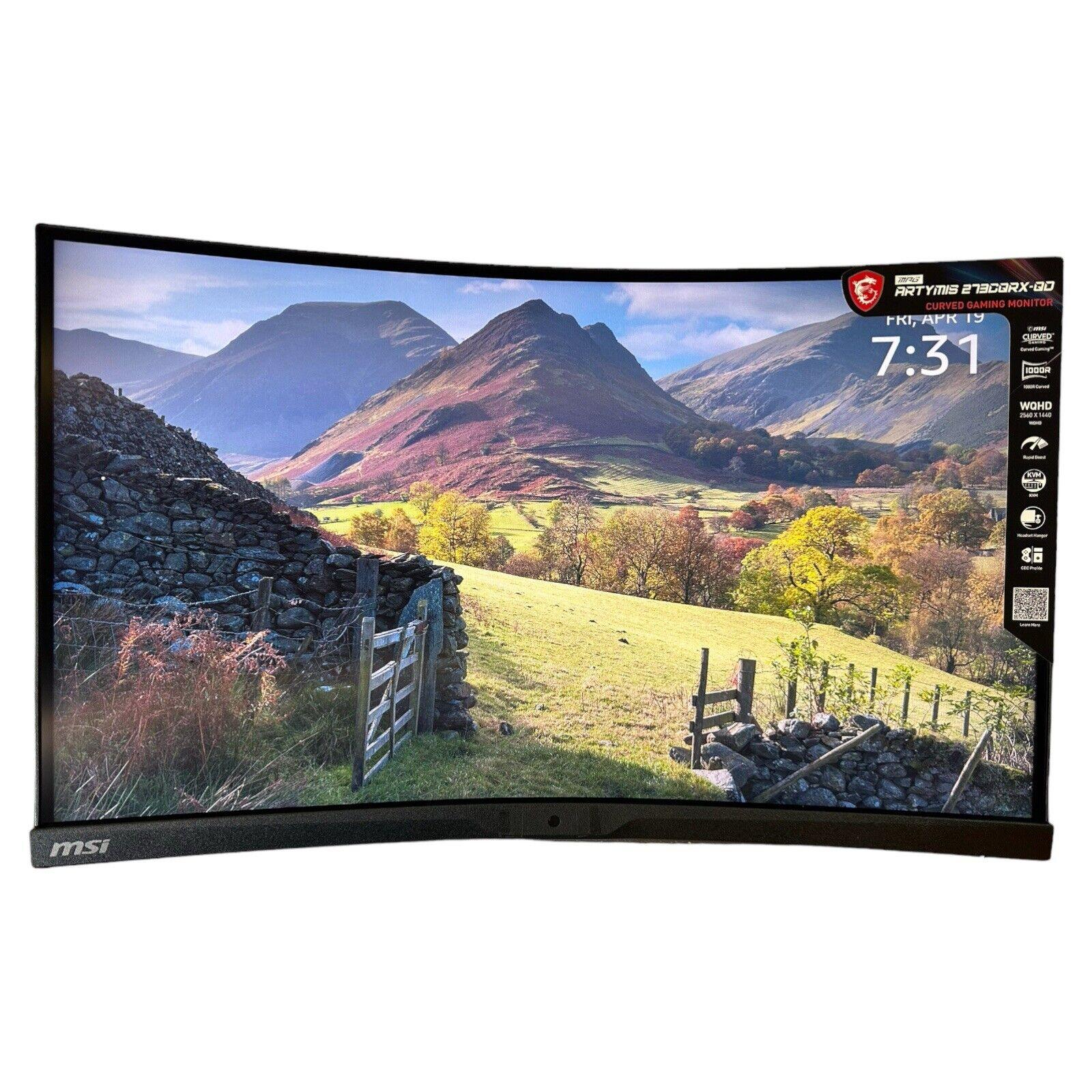 MSI MPG ARTYMIS 273CQRX-QD 27" 2K WQHD (2560 x 1440) 240Hz Curved Gaming Monitor - Like New