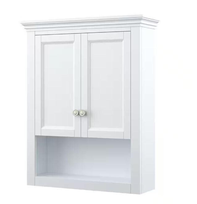 Home Decorators Collection Wall Cabinet 26"Wx8"Dx32"H Bathroom Storage White