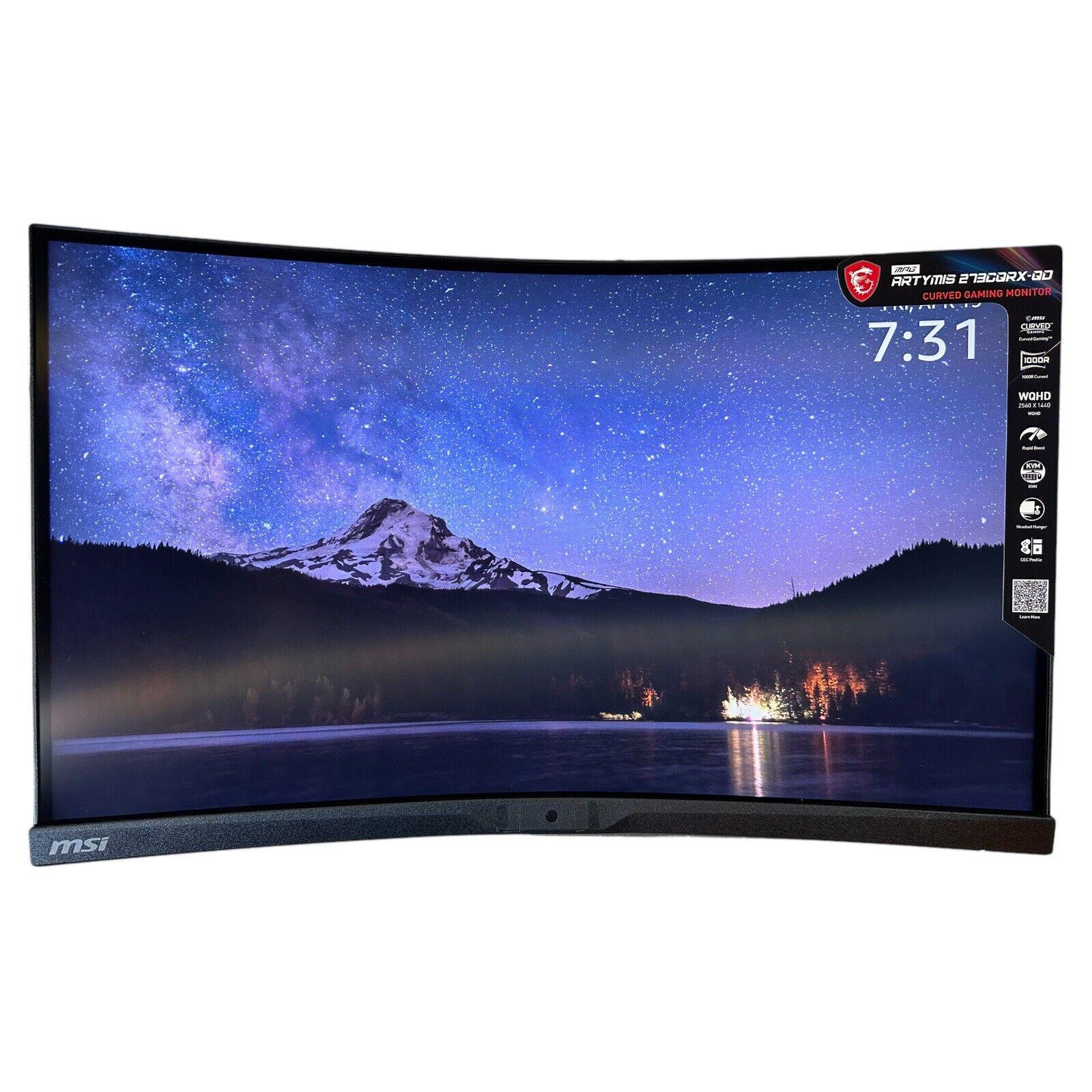 MSI MPG ARTYMIS 273CQRX-QD 27" 2K WQHD (2560 x 1440) 240Hz Curved Gaming Monitor - Like New