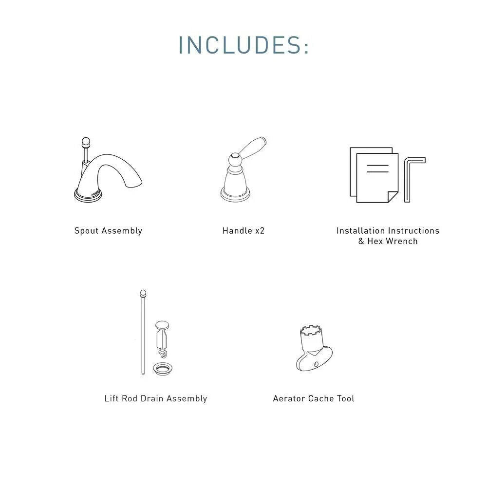 MOEN Brantford T6620BN Widespread 2-Handle High-Arc Bathroom Faucet Trim Kit in Brushed Nickel (Valve Not Included)