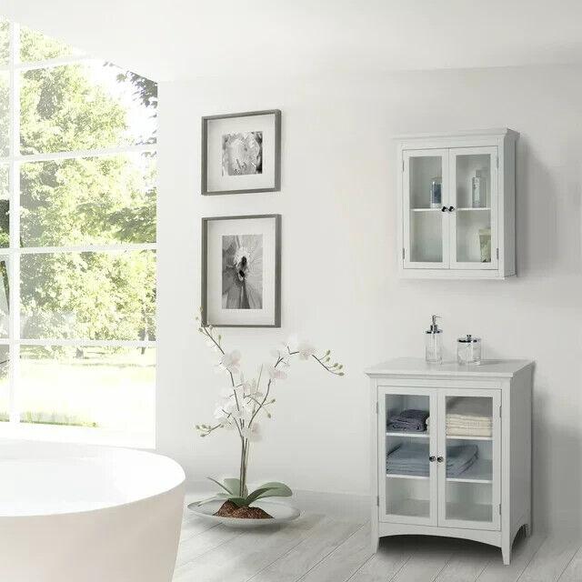 Allare Teamson Home Madison 20" x 24" Removable Wall Cabinet, White