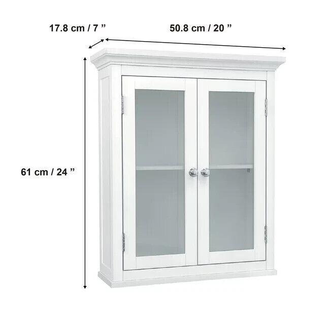 Allare Teamson Home Madison 20" x 24" Removable Wall Cabinet, White