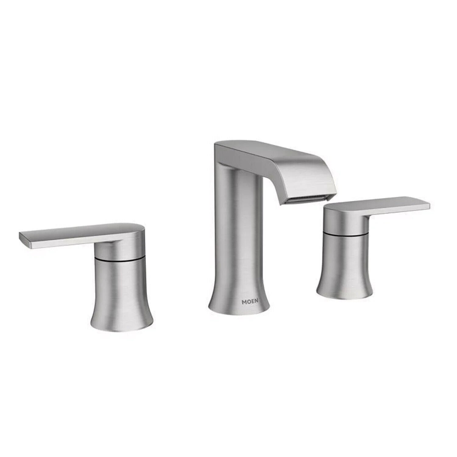 MOEN Genta 84763SRN Widespread Double Handle Bathroom Faucet in Spot Resist Brushed Nickel (Valve Included)