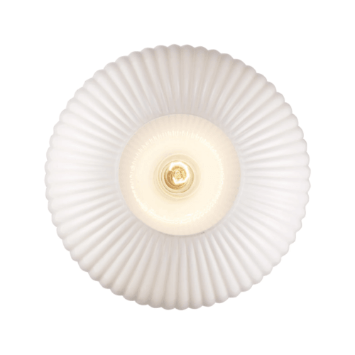 Home Decorators Pompton 1-Light Black Pendant Light Ribbed White Glass New - Like New