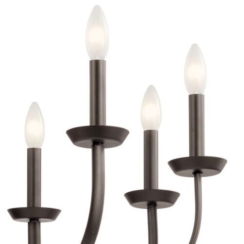 Kichler 52388NI Kennewick Chandelier, 8-Light 480 Total Watts, Brushed Nickel - Like New
