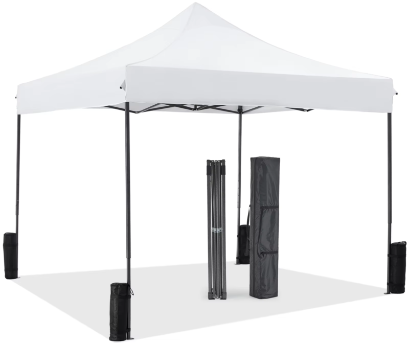 Pop-up Outdoor Canopy Tent, Sun Shelter, Easy Setup with Sand Bags, 10 Feet