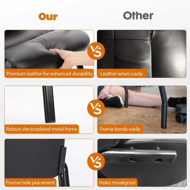 PU Leather Office Waiting Room Guest Chair, Metal Frame, Sponge Cushion Furniture