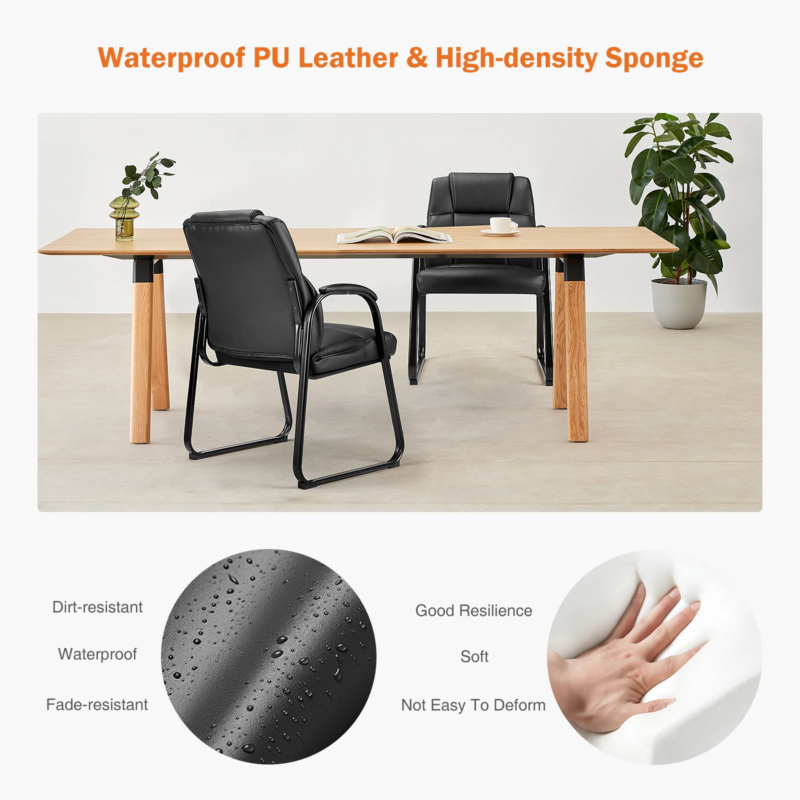 Ergonomic Gaming Chair, Padded Backrest, Waterproof PU Leather, Sponge Cushion