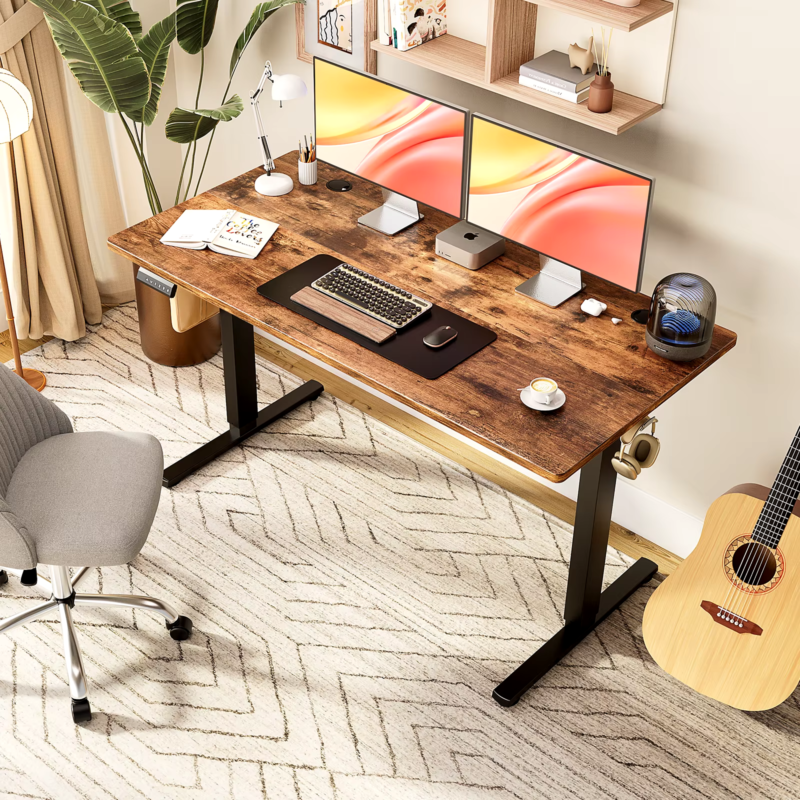 Electric Standing Desk 55x24 Inch, Adjustable Height, Work Table for Home Office