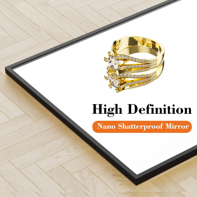 Full Body Wall Mirror, Standing, Hanging, Leaning, Aluminum Frame - 64 in x 21in