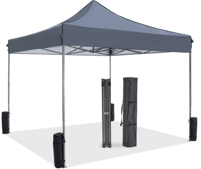 Pop-up Outdoor Canopy Tent, Sun Shelter, Easy Setup with Sand Bags, 10 Feet