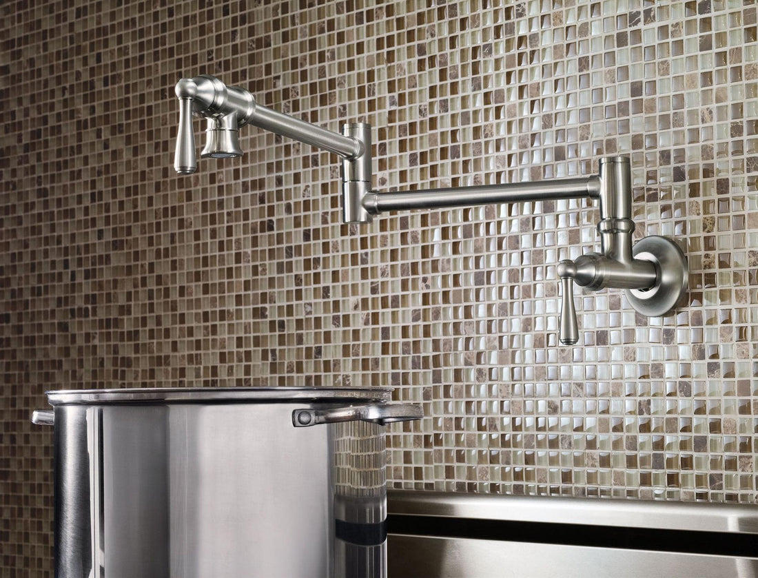 MOEN S664SRS Wall Mounted Swing Arm Pot Filler in Spot Resist Stainless