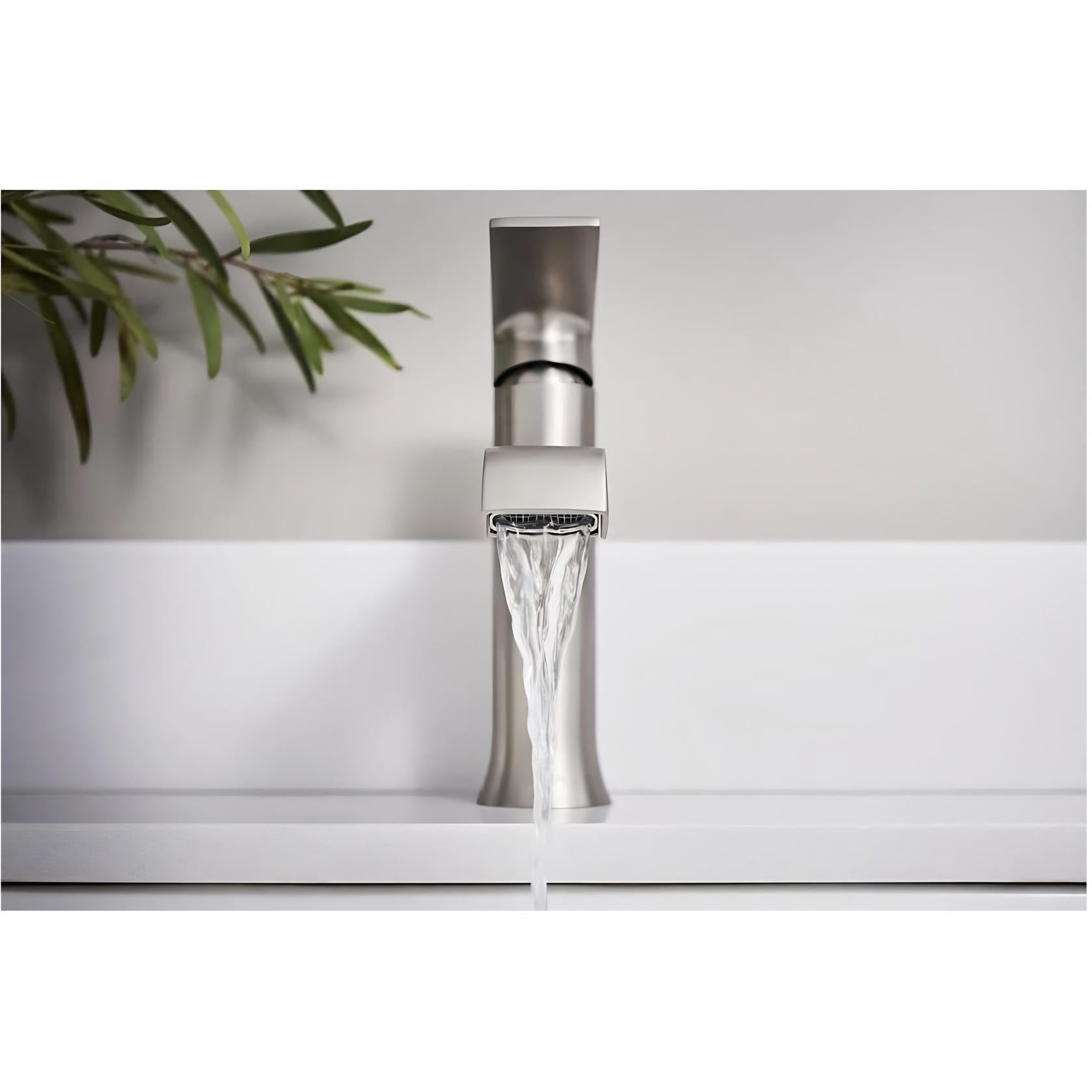 MOEN Genta WS84760SRN Single Handle Single Hole Bathroom Faucet in Brushed Nickel