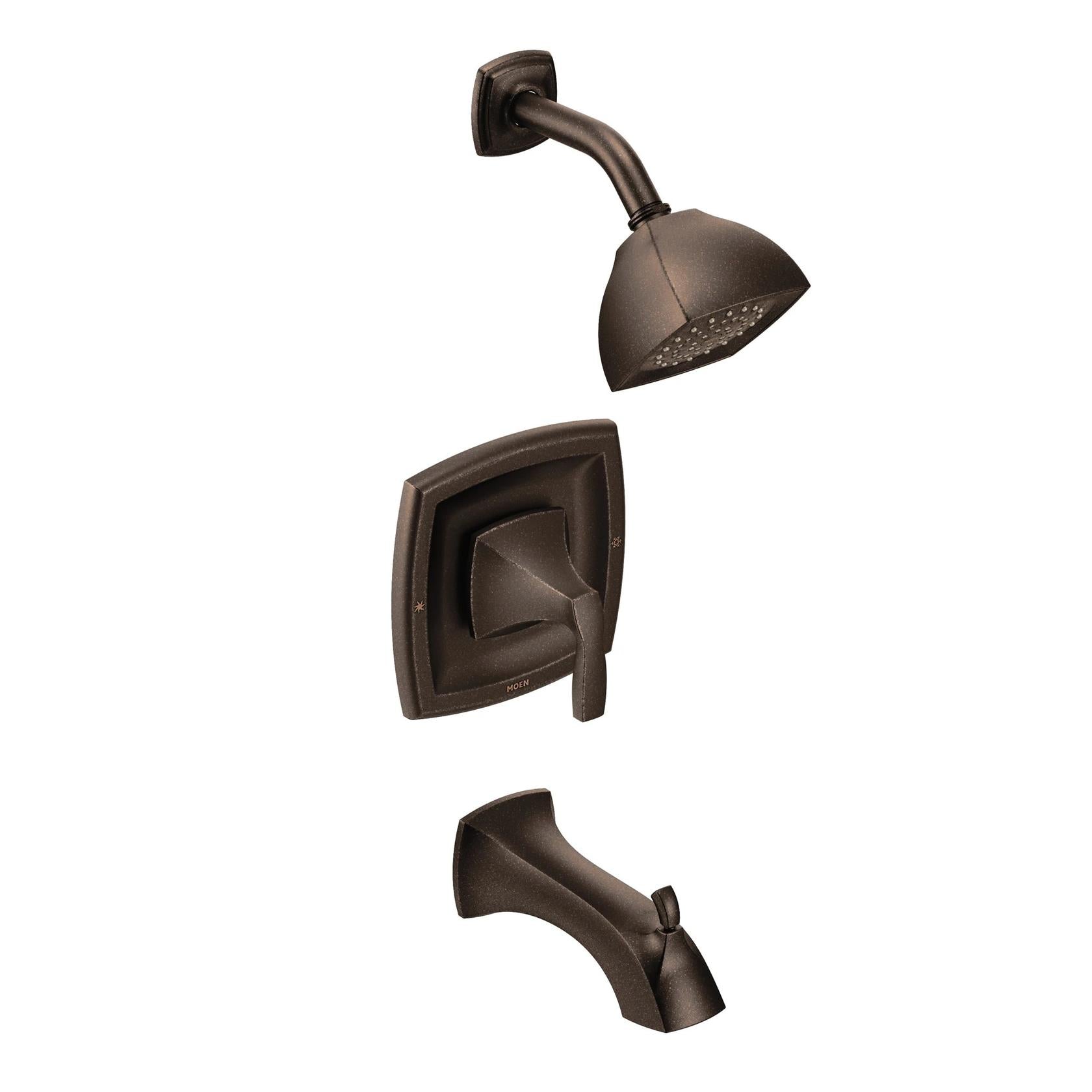 MOEN Voss T2693EPORB One Handle Posi-Temp Tub and Shower Faucet Trim Kit in Oil Rubbed Bronze (Valve Not Included)