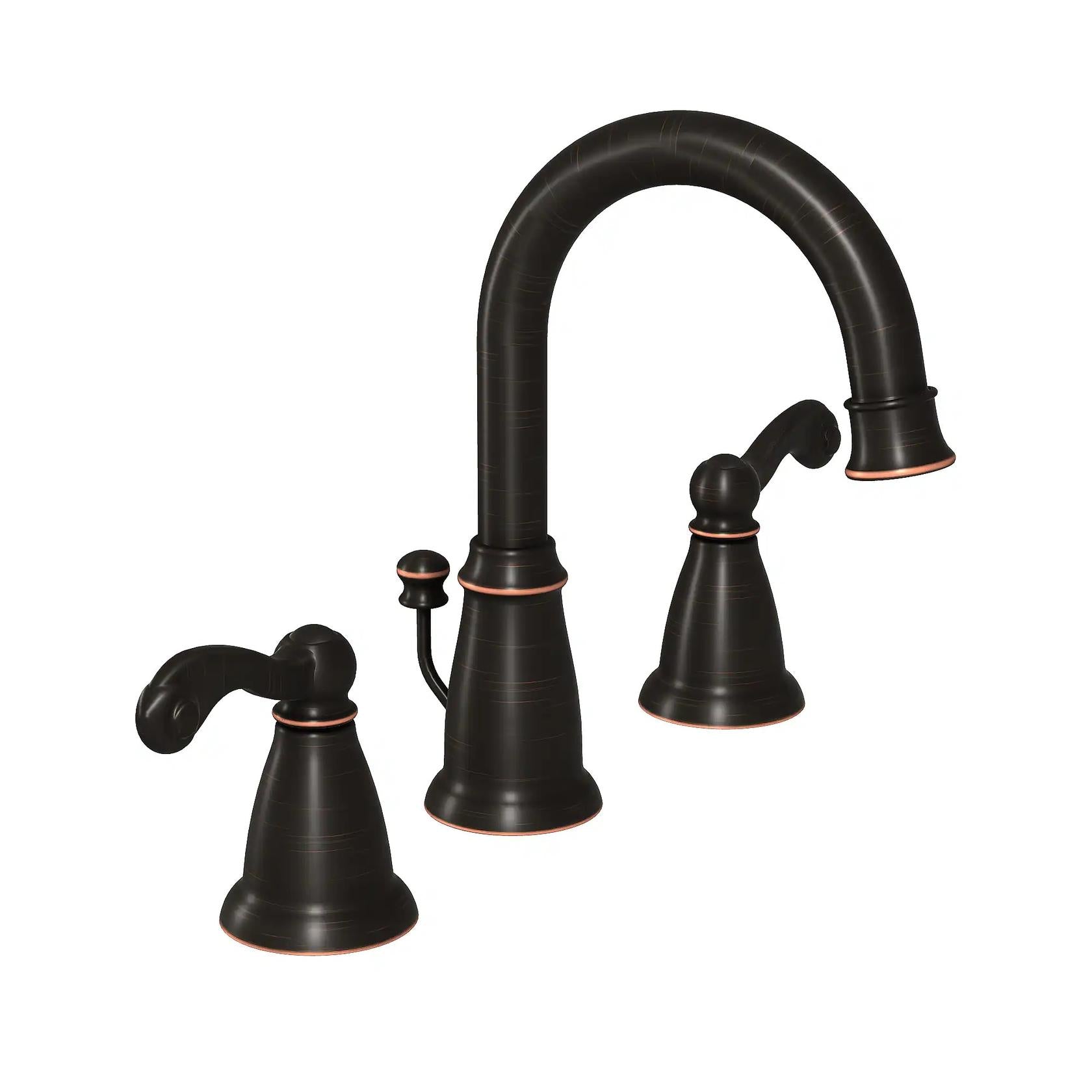 MOEN Traditional WS84004BRB Widespread Two Handle Bathroom Sink Faucet in Mediterranean Bronze