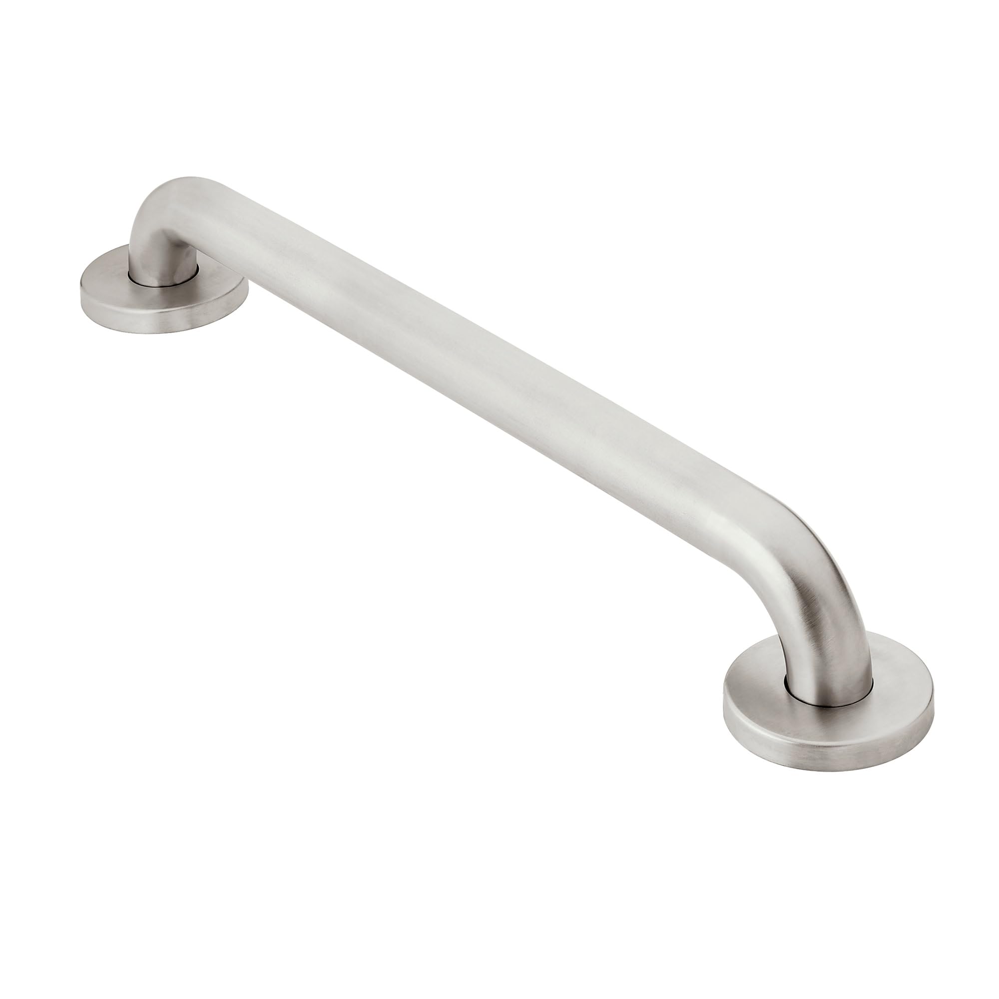 Moen Home Care Bathroom Safety 18 Inch Stainless Steel Handicap Grab Bar for Bathtub and Shower, Slip Resistant Peened Texture, Elderly Assistance Product with Concealed Screws, R8718P