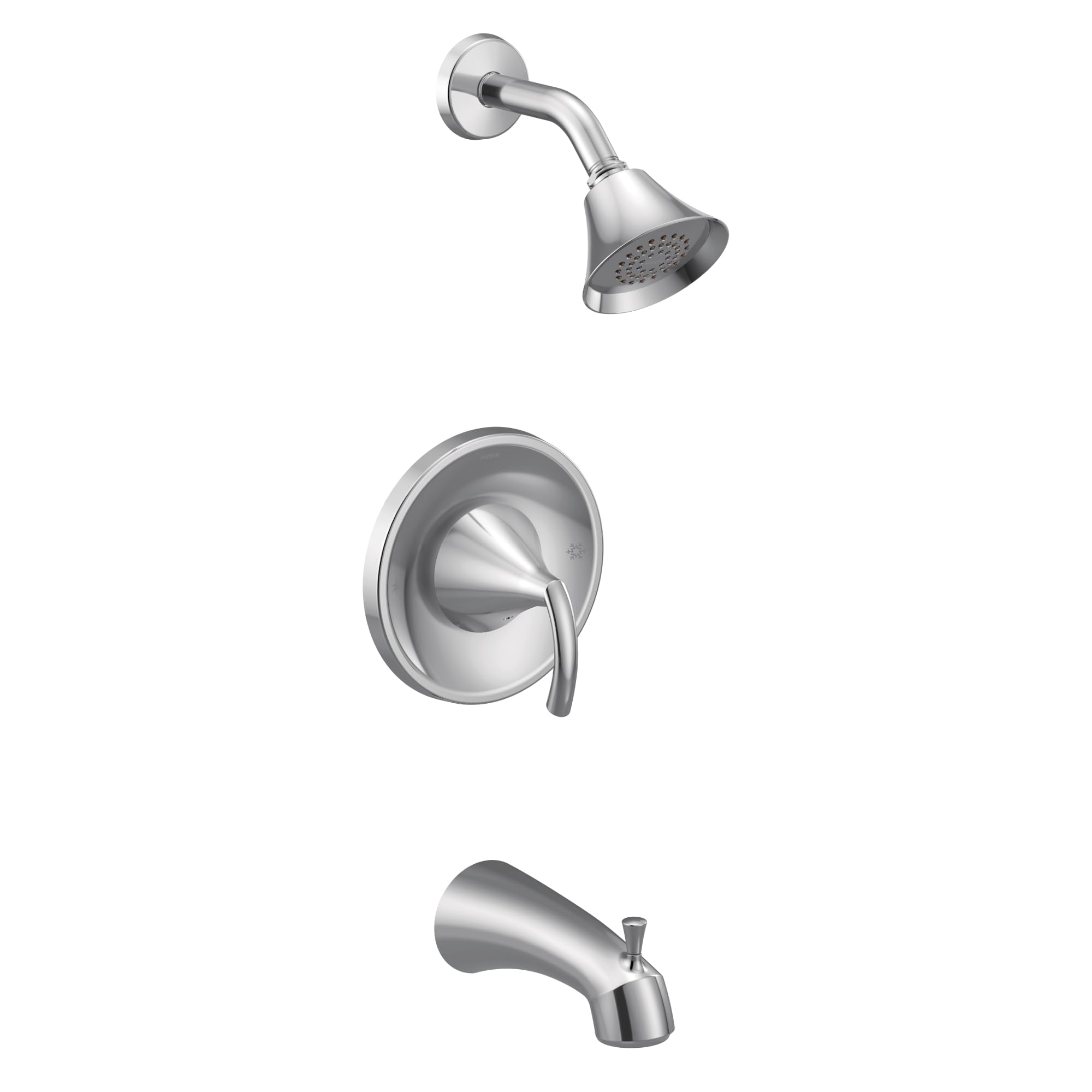 MOEN Glyde T2743EP 1-Handle 1-Spray Single-Handle Posi-Temp Tub and Shower Faucet Trim Kit in Chrome (Valve Not Included)