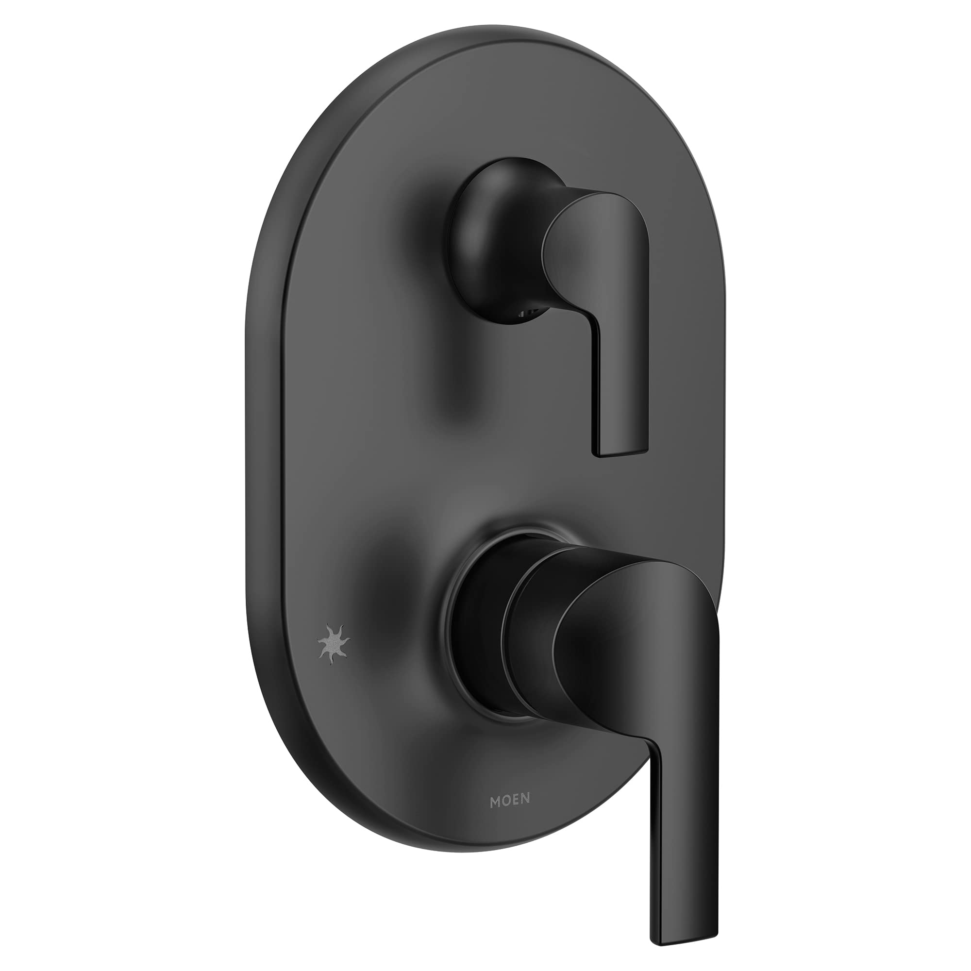 MOEN Doux UTS2611BL M-CORE 3-Series 2-Handle Shower Trim Kit with Integrated Transfer Valve in Matte Black (Valve Not Included)