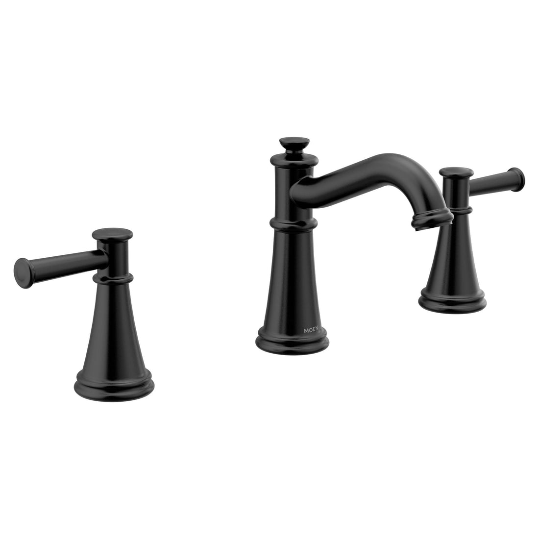 MOEN Belfield T6405BL Widespread Bathroom Faucet in Matte Black (Valve Required)