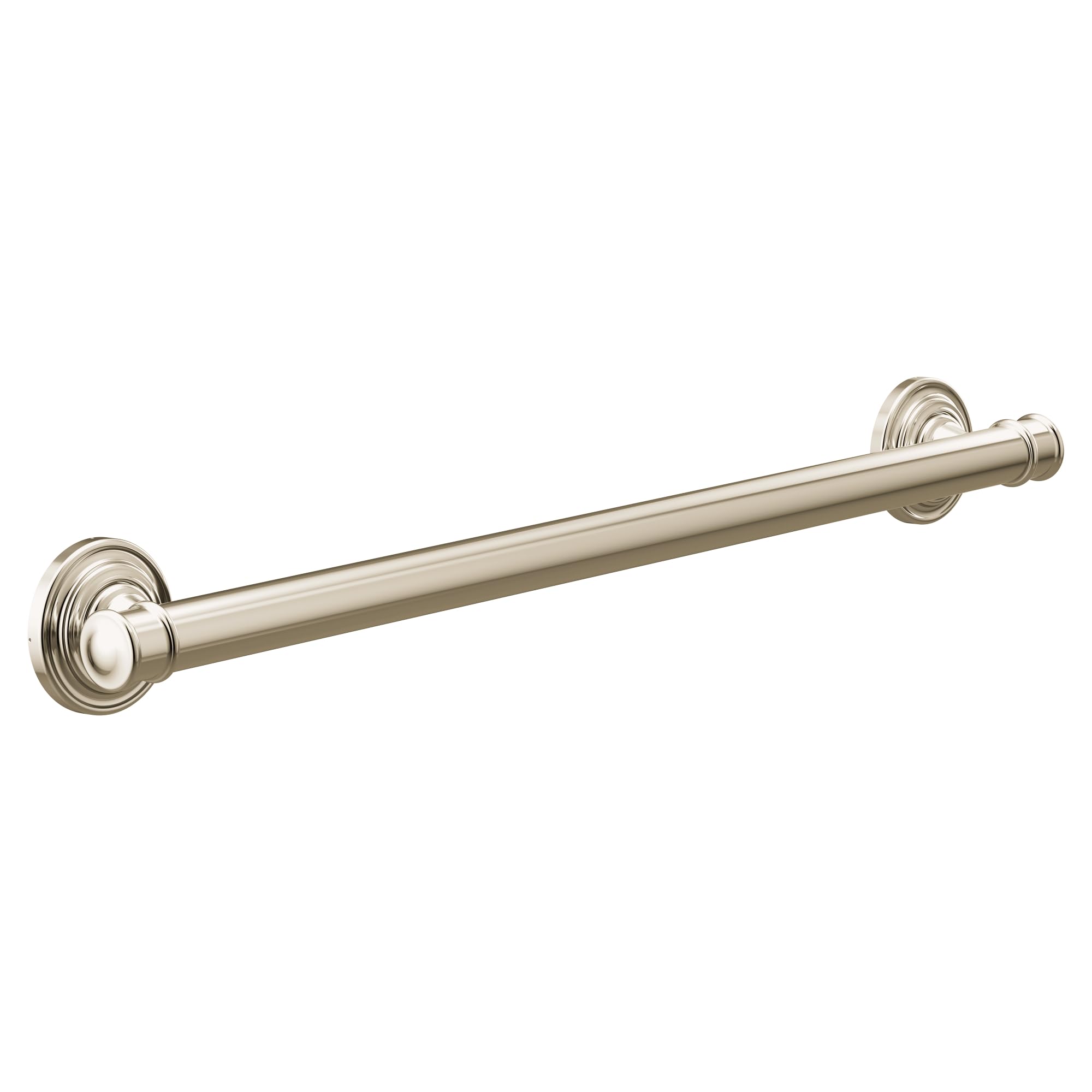 Moen YG6424NL Bathroom Safety 24-Inch Stainless Steel Traditional Bathroom Grab Bar, Polished Nickel