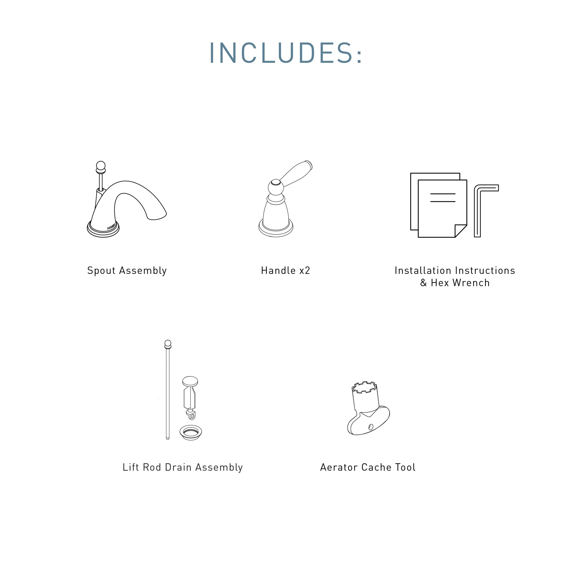 MOEN Brantford T6620ORB Widespread 2-Handle High-Arc Bathroom Faucet Trim Kit in Oil Rubbed Bronze (Valve Not Included)