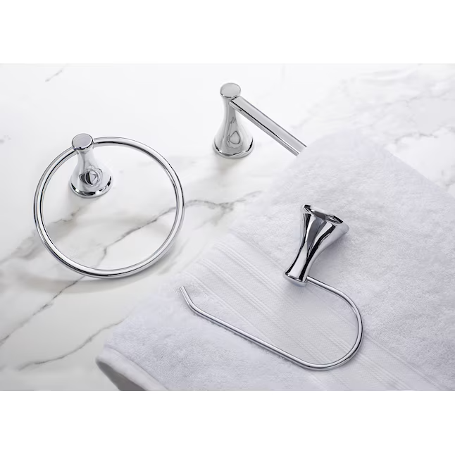Style Selections 3-Piece Bailey Chrome Decorative Bathroom Hardware Set