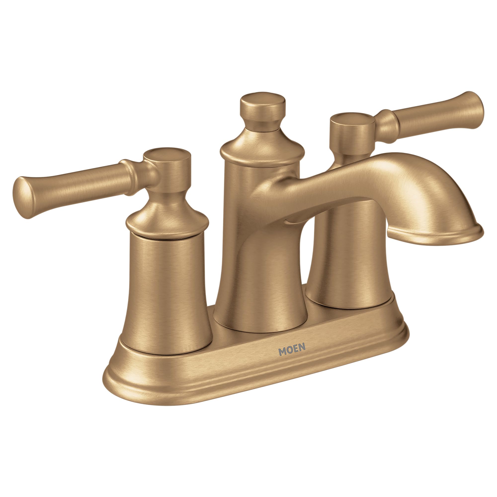 MOEN Dartmoor 6802BZG Two Handle Centerset Bathroom Sink Faucet in Bronzed Gold