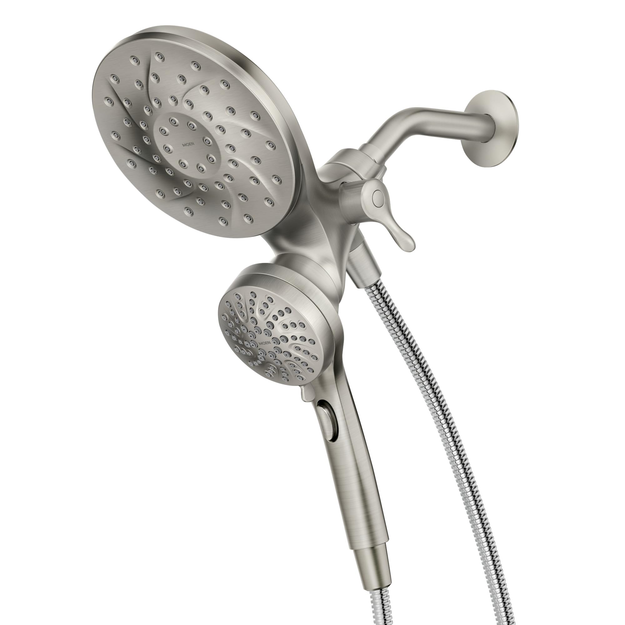 Moen 26009SRN Engage Magnetix 2-in-1 Combo Rain Showerhead with Handheld Spray, Magnetic Docking System, Spot Resist Brushed Nickel, 6-Spray Settings, 2.5 GPM