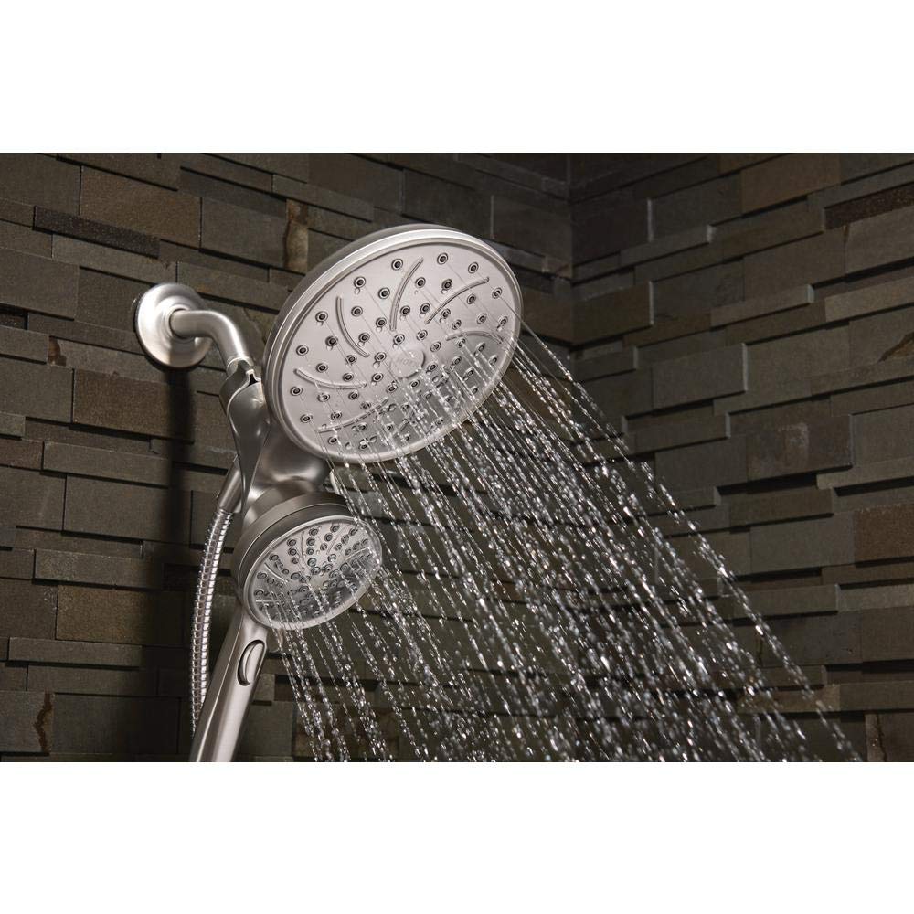 Moen 26008SRN Attract 6 Spray Hand Shower and Shower Head Combo Brushed Nickel