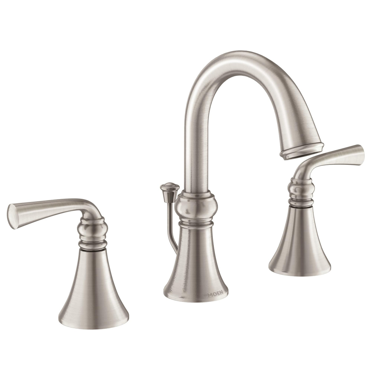MOEN Wetherly WS84855SRN Widespread Bath Faucet, Brushed Nickel (Valve Included)