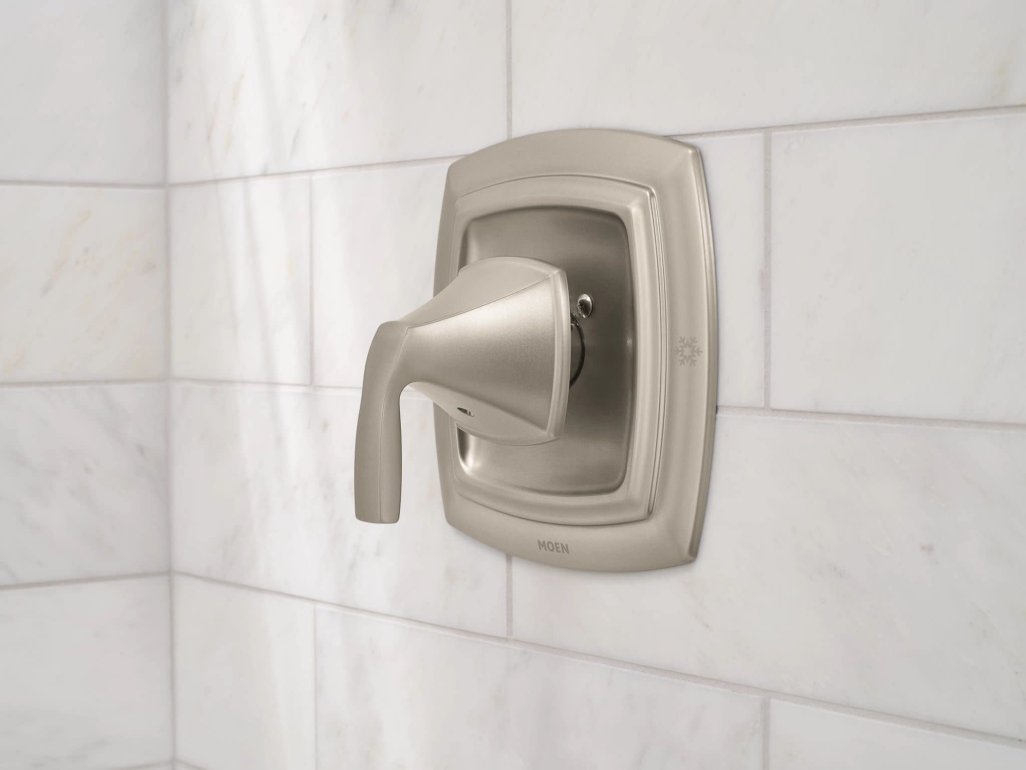 MOEN Finney 82721SRN One-Handle Tub and Shower Faucet in Spot Resist Brushed Nickel (Valve Required)