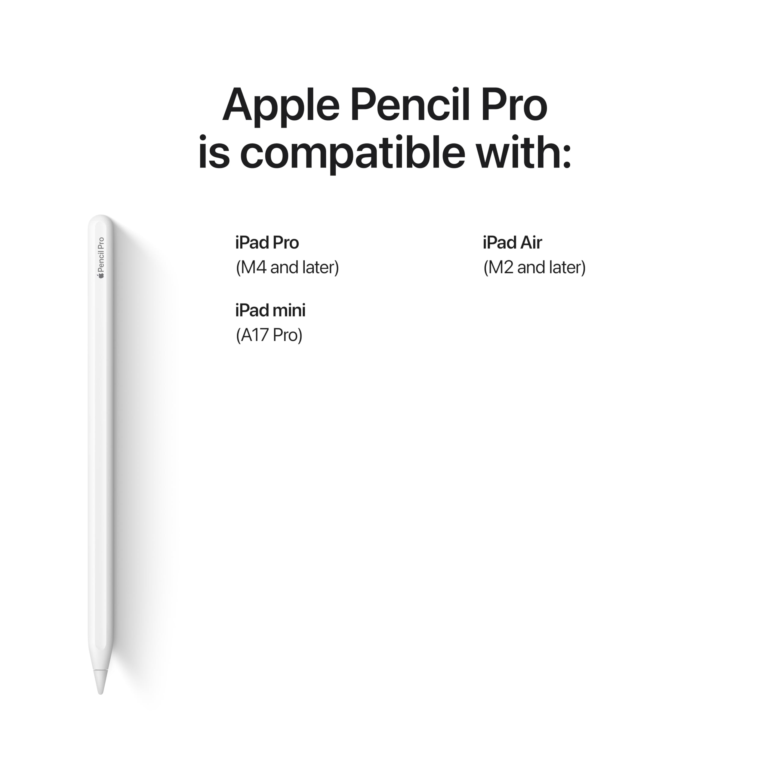 Apple Pencil Pro: Latest Model, Pixel-Perfect Precision, Tilt and Pressure Sensitivity, Perfect for Note-Taking, Drawing, and Art. Charges and Pairs Magnetically