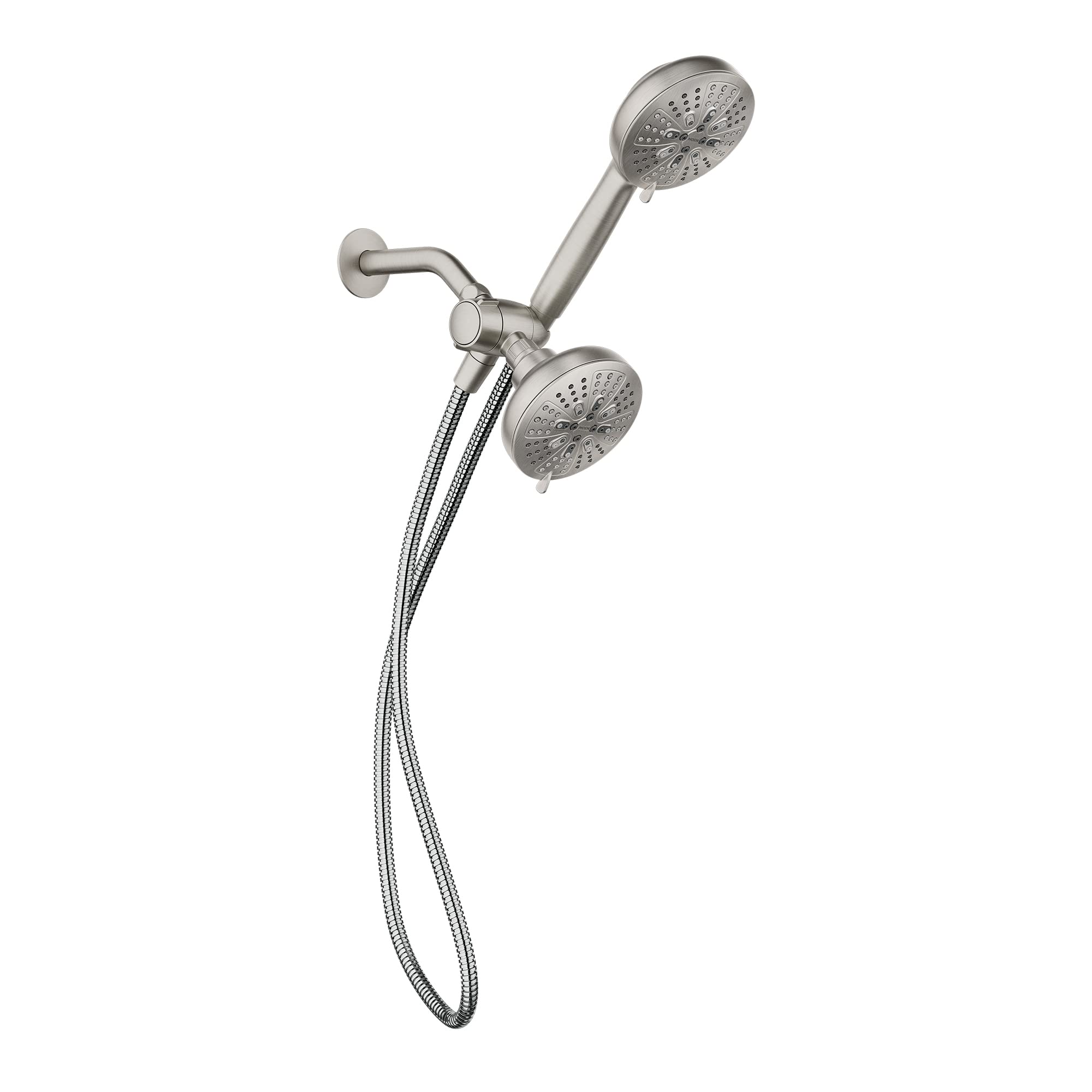 Moen Hydro Energetix High Pressure Dual Shower Head with Handheld Spray Combo, Spot Resist Brushed Nickel Finish, 200C0SRN