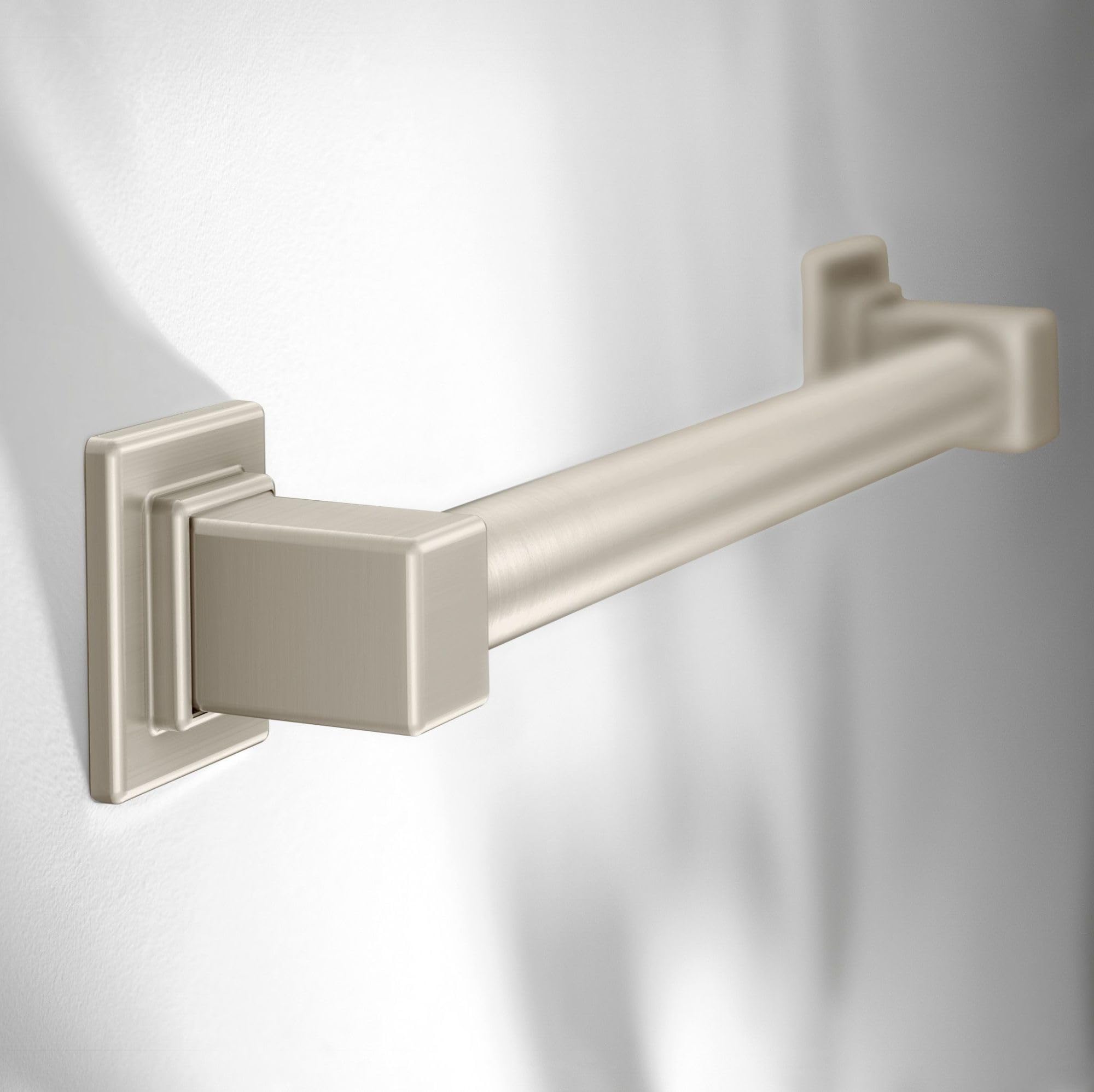 Moen YG8812BN Bathroom Safety 12-Inch Stainless Steel Modern Bathroom Grab Bar, Brushed Nickel