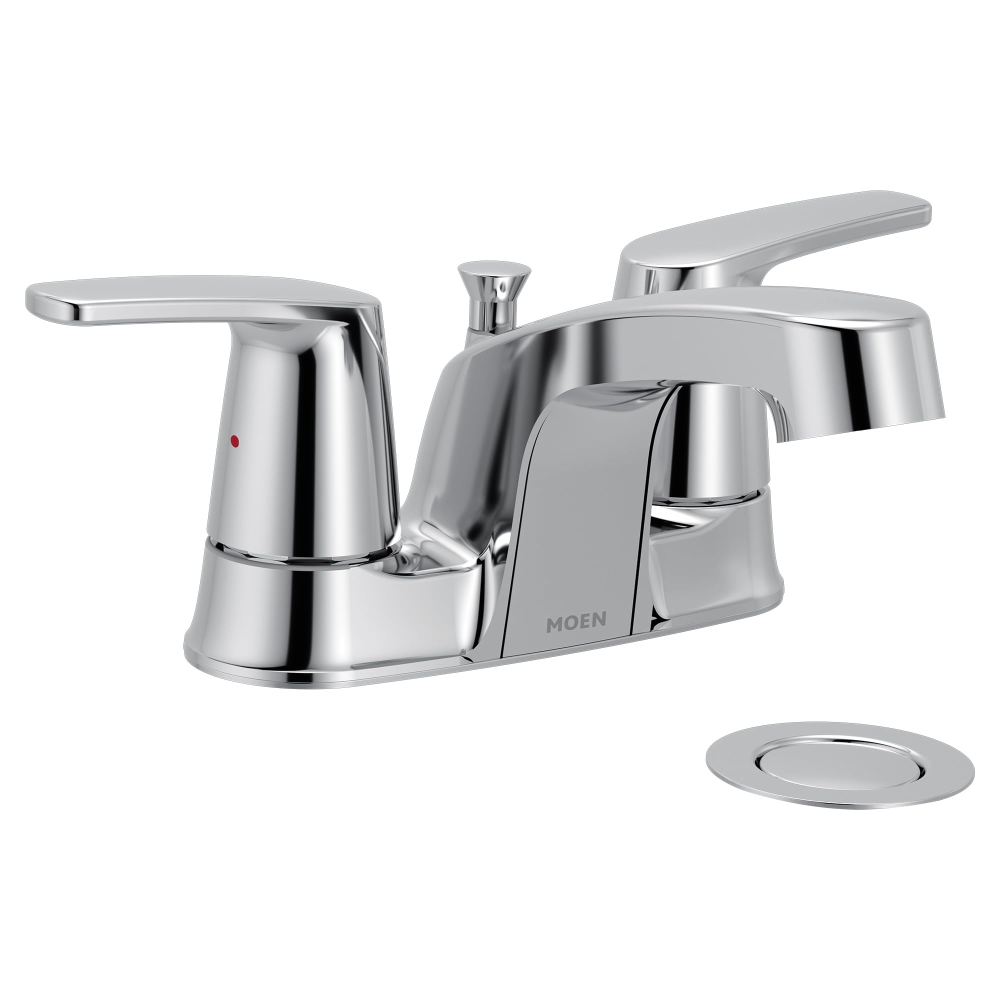 MOEN Chateau 6499575 Two-Handle Centerset Bathroom Sink Faucet in Chrome (Drain Included)