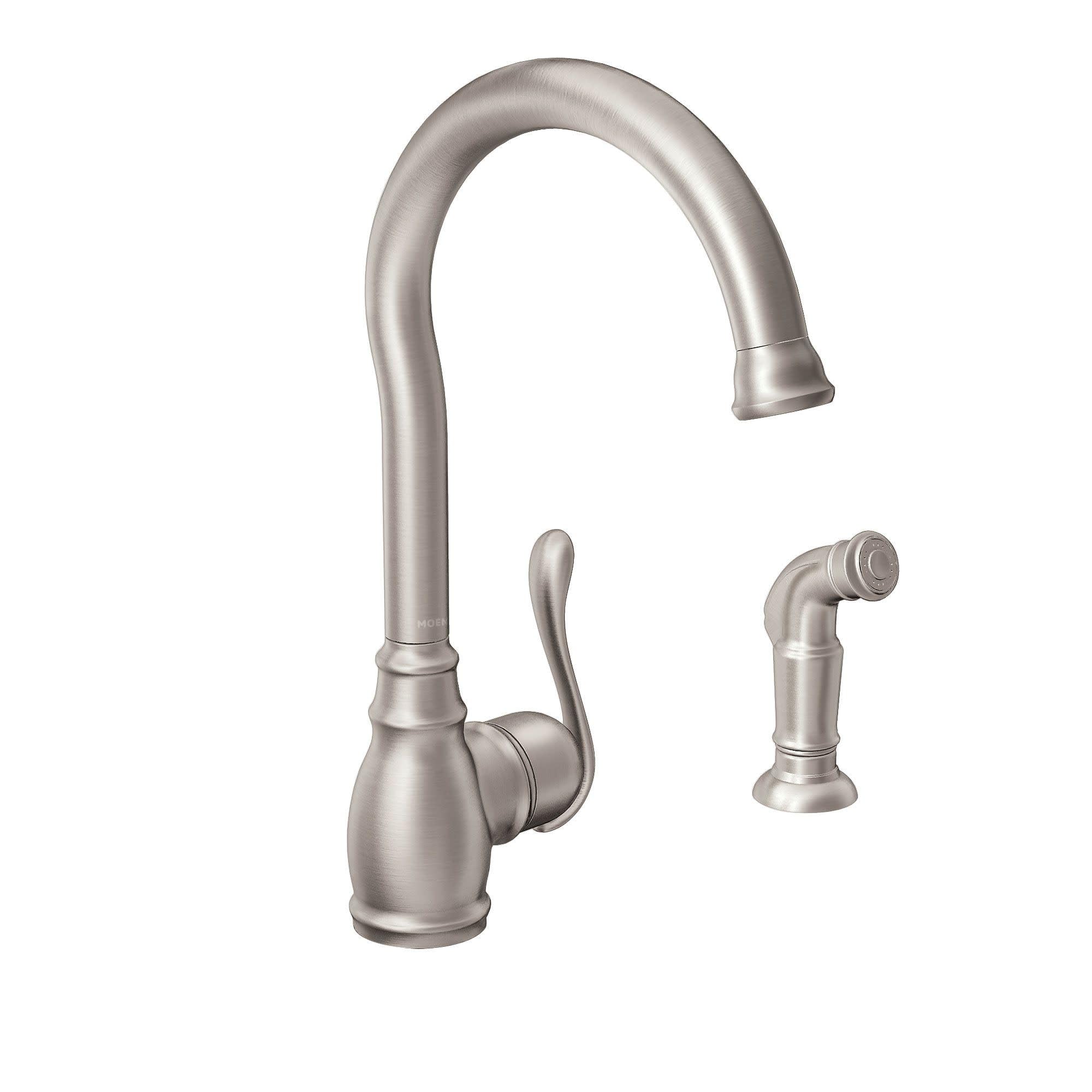 MOEN Anabelle 87650SRS Kitchen Faucet with Side Spray in Spot Resist Stainless
