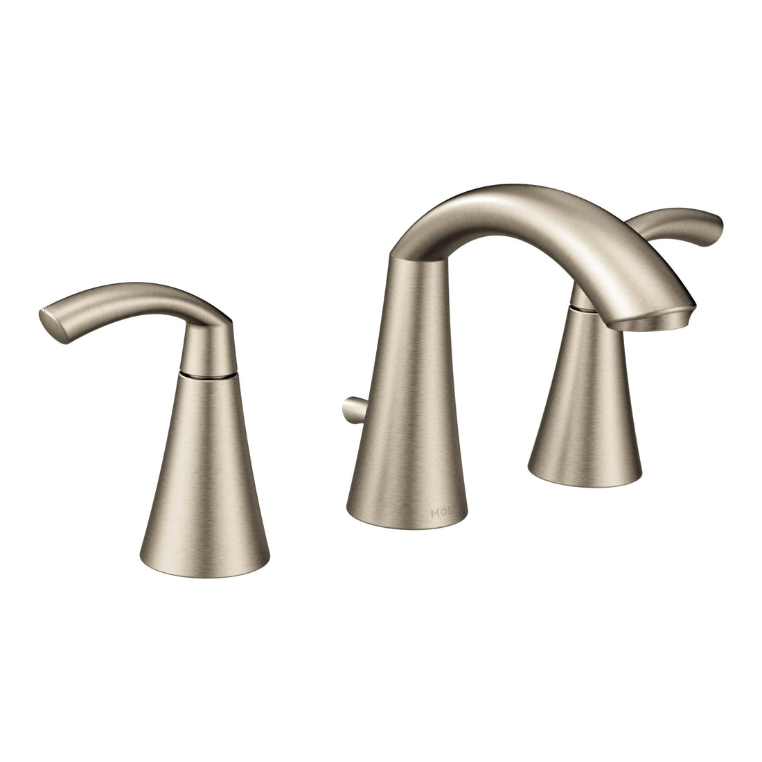 MOEN Glyde TV6173BN Two-Handle High Arc Widespread Bathroom Sink Faucet Brushed Nickel (Valve Included)