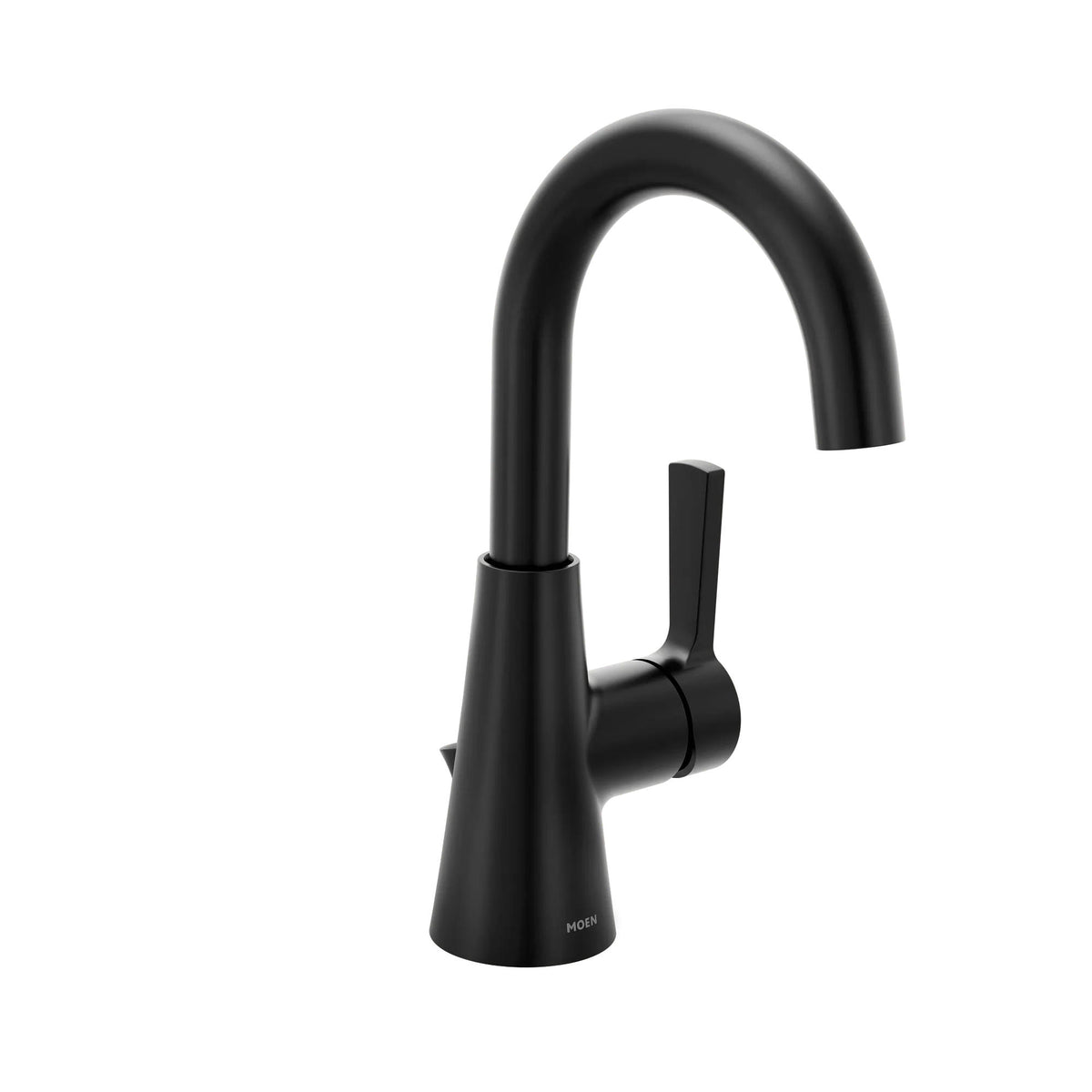 MOEN Jase 64430BL 1.2 GPM, One-Handle Single-Hole Bathroom Faucet in Matte Black