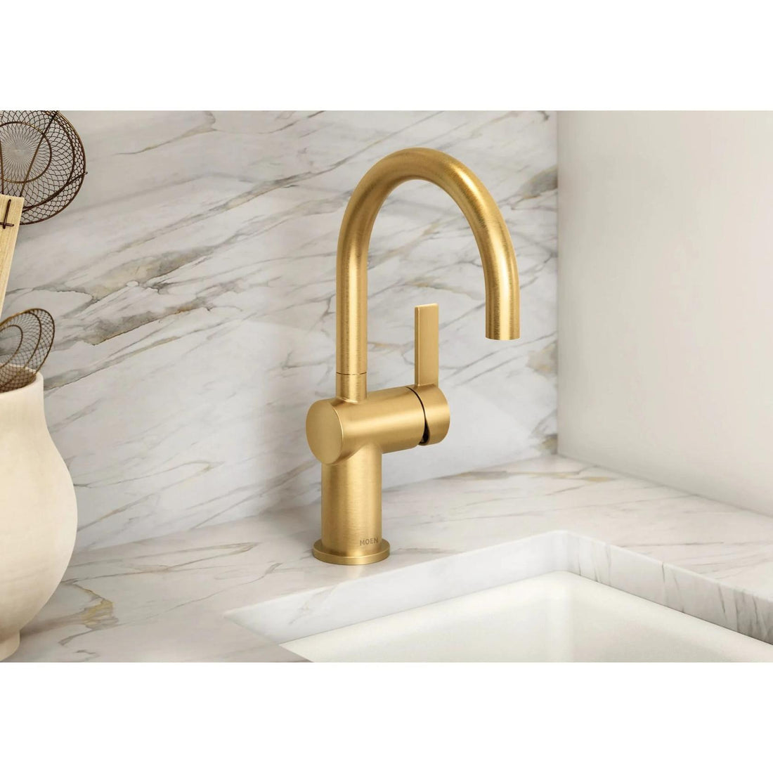 MOEN Cia 5622BG Single-Handle Bar Faucet in Brushed Gold