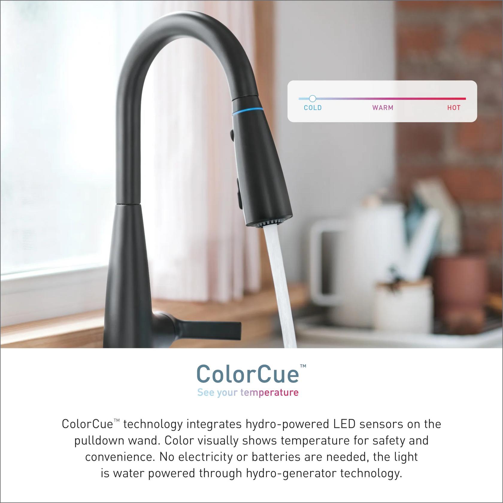 MOEN Haelyn 87627EIBL Pull Down Sprayer Kitchen Faucet ColorCue with 360 Degree Spout Swivel and Power Boost in Matte Black