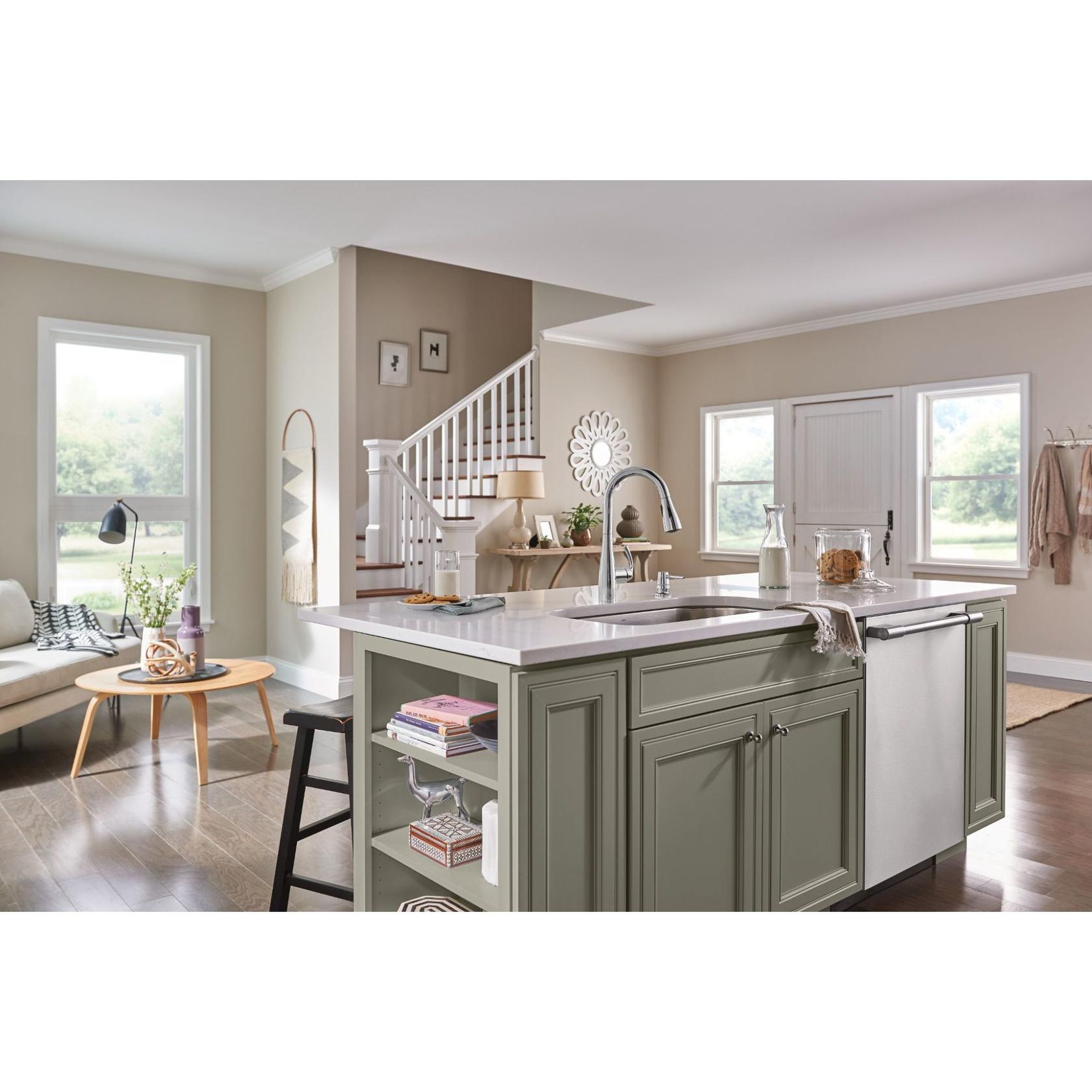 MOEN Essie 87014 Single-Handle Pull-Down Sprayer Kitchen Faucet with Reflex and Power Clean in Chrome